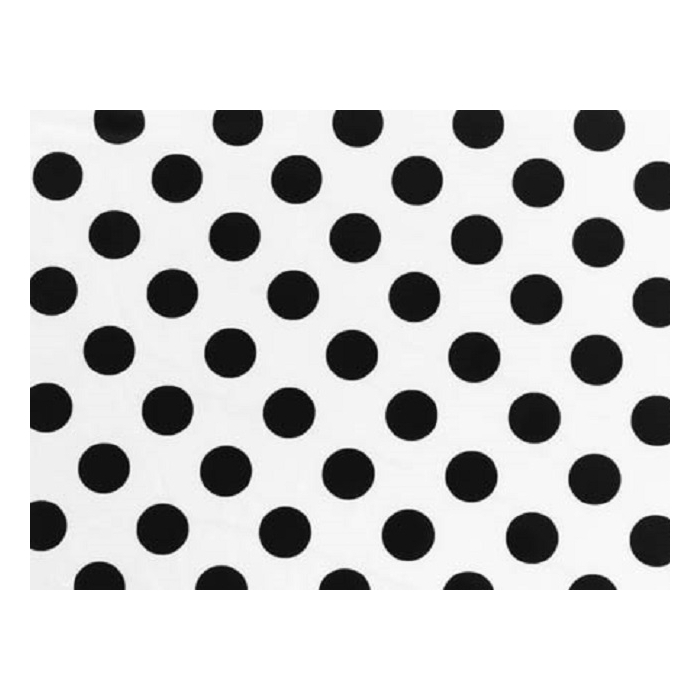 POLKA DOT LYCRA WHITE-BLACK - black-white