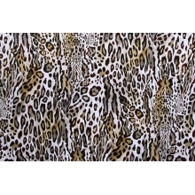 Textured Leopard - lycra, natural