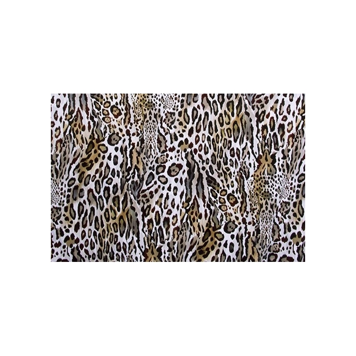 Textured Leopard - lycra, natural