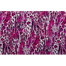 Textured Leopard - lycra, cerise