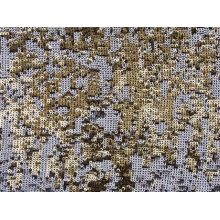 Chameleon Sequins Mesh - turkus-silver