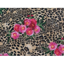 FLORAL ANIMAL CREPE multi-coloured