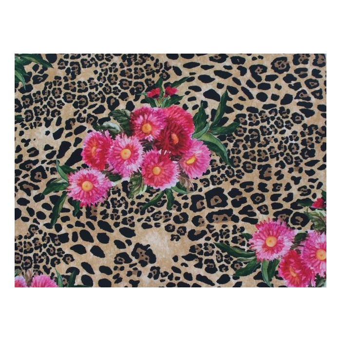 FLORAL ANIMAL CREPE multi-coloured