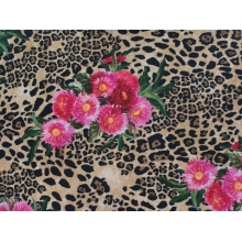 FLORAL ANIMAL CREPE multi-coloured