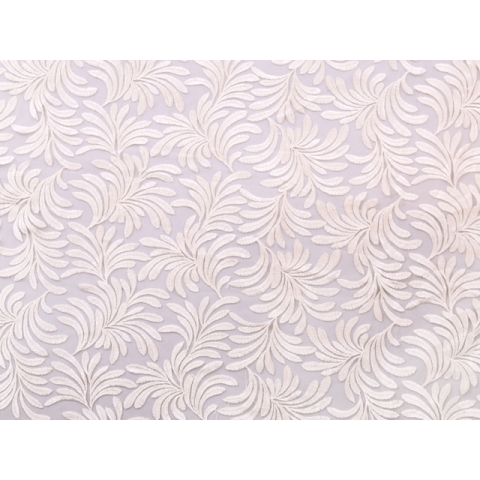 KYRA EMBROIDERED NET cream*
