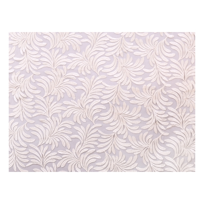KYRA EMBROIDERED NET cream*