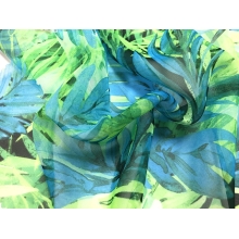 TROPICAL INFUSION GEORGETTE light blue-lime