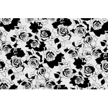 FLEUR FLOCK MESH - white-black