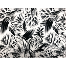 African Medley Printed Lycra - black-white