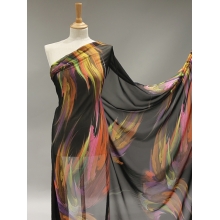 BRUSH STROKE GEORGETTE multi-coloured*