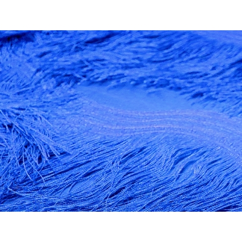 SCALLOPED ALL OVER FRINGE NET blue*