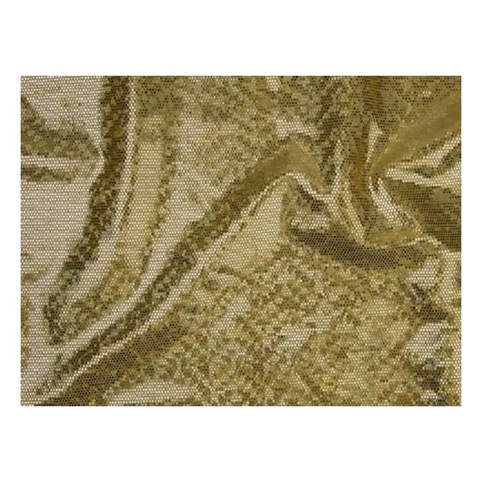 DISCO FOILED LYCRA gold-gold hologram