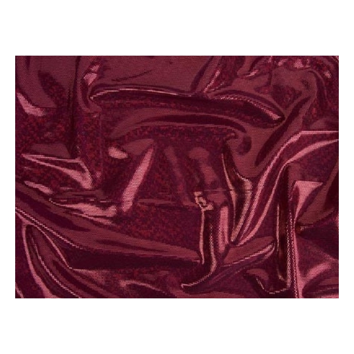 DISCO FOILED LYCRA red hologram-burgundy