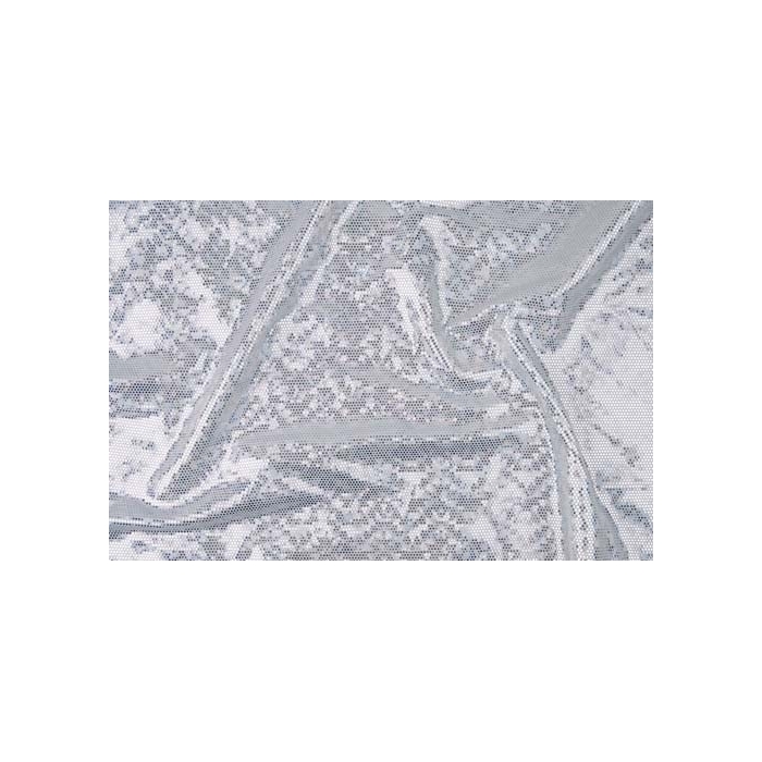 DISCO FOILED LYCRA white-silver hologram