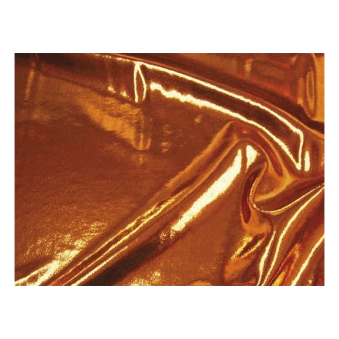 METALLIC DOT LYCRA copper on brown