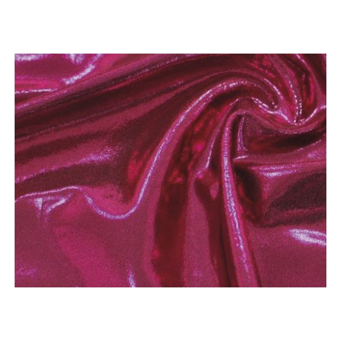 METALLIC DOT LYCRA dark pink on red