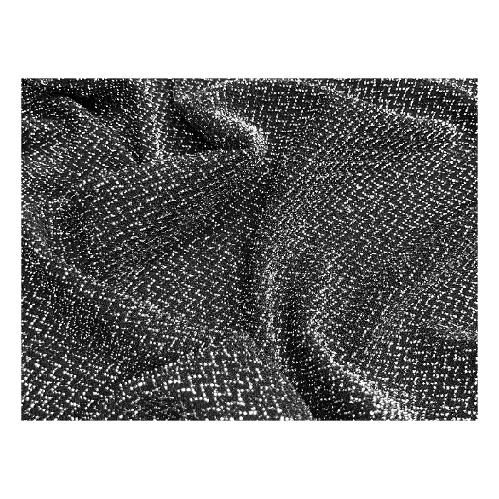 METALLIC JERSEY zigzag silver on black