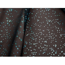 GEORGETTE STARLIGHT aqua hologram on black