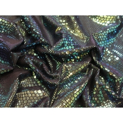 PYTHON FOIL LYCRA petrol on black