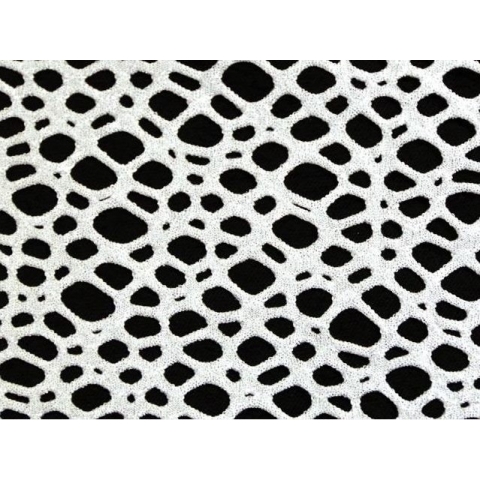 METALLIC ABSTRACT FISHNET white