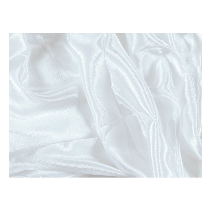 SATIN CHIFFON CHR white