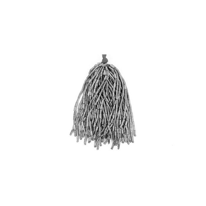 BUGLE BEADS silver