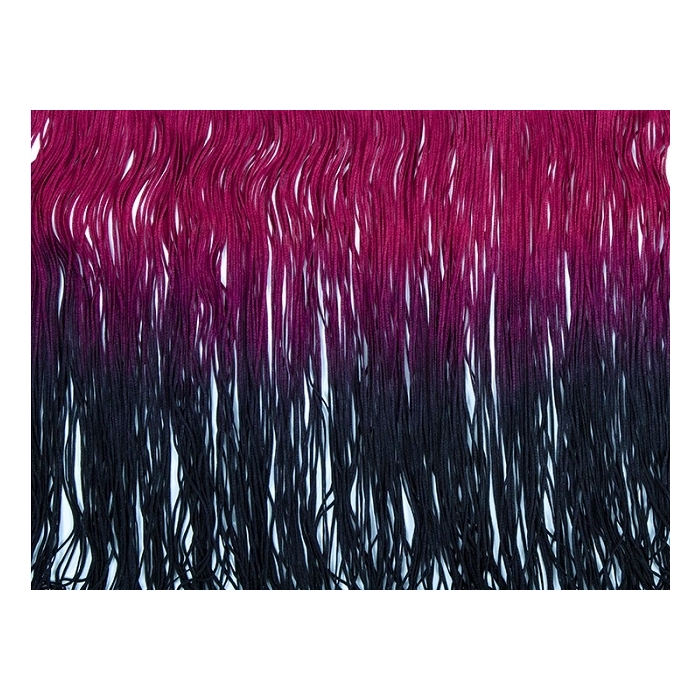 FRĘDZLE CIENIOWANE burgundy-black
