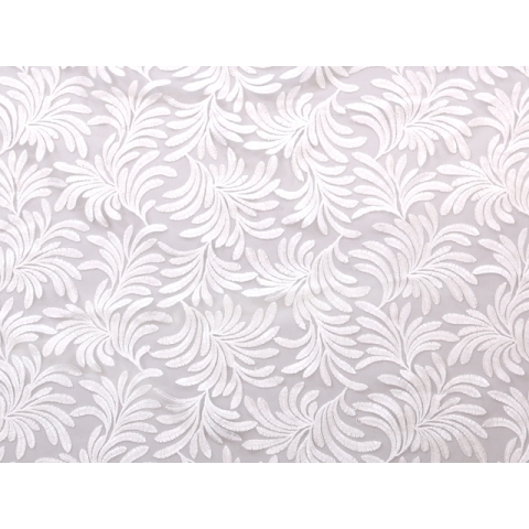 KYRA EMBROIDERED NET white*