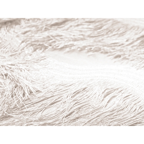 SCALLOPED ALL OVER FRINGE NET white*