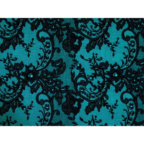 ALLURE FLOCK VELVET turkus-black