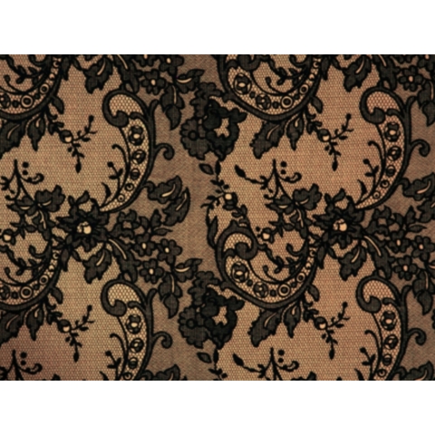 ALLURE FLOCK VELVET tan-black
