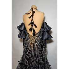Ballroom dress MJD3037 BLACK+GOLD bis