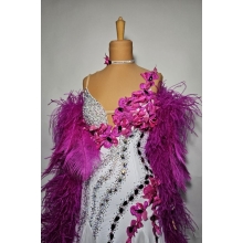 Sukienka do tańca Marta WHITE+FUCHSIA