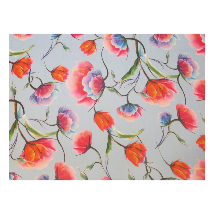 TULIP PRINT GEORGETTE multi-coloured*