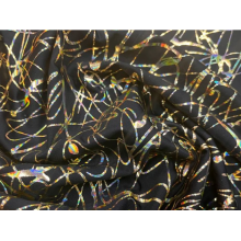 CHAOS FOIL ON LIGHT WEIGHT LYCRA gold on black