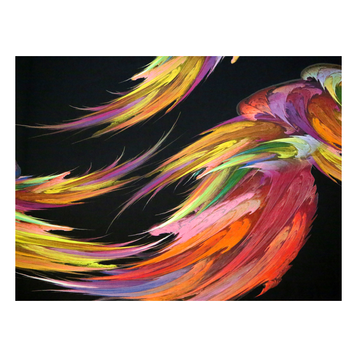 BRUSH STROKE GEORGETTE multi-coloured*