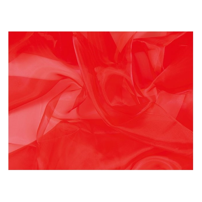 CRYSTAL ORGANZA CHR hot red