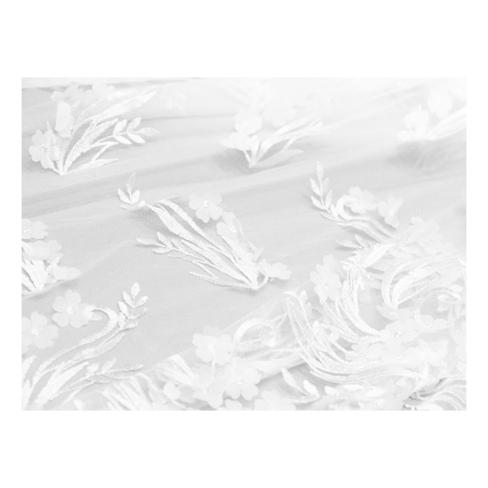 TASMIN EMBROIDERED NET white*