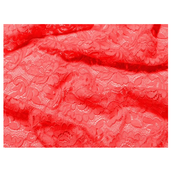 FLOWER STRETCH LACE fluorescent red