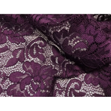 FLOWER STRETCH LACE plum