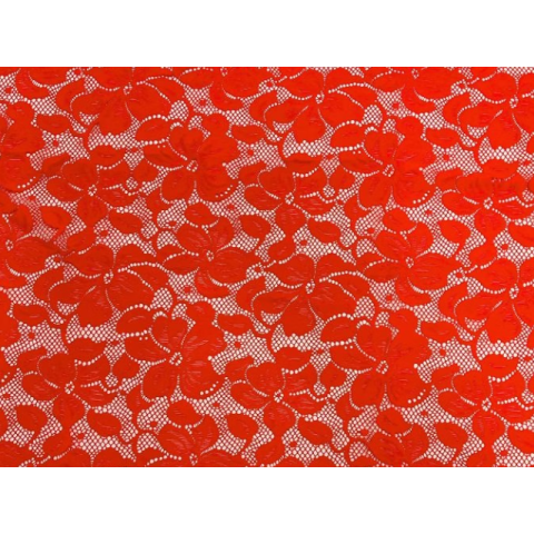 FLORENTINA STRETCH LACE fluorescent red