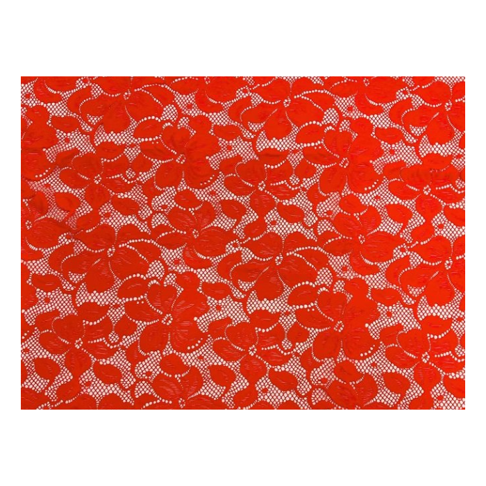 FLORENTINA STRETCH LACE fluorescent red