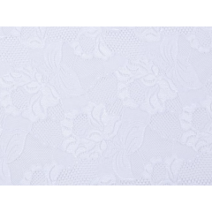 FLORAL CASCADE STRETCH LACE white