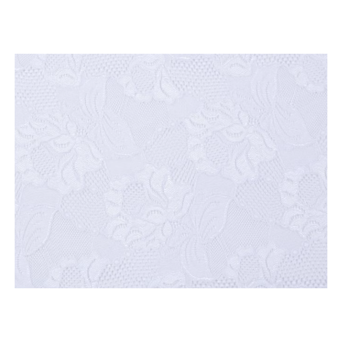 FLORAL CASCADE STRETCH LACE white