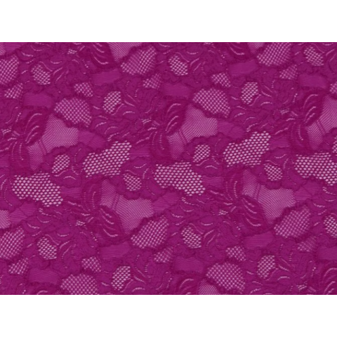 FLORAL CASCADE STRETCH LACE fuchsia pink