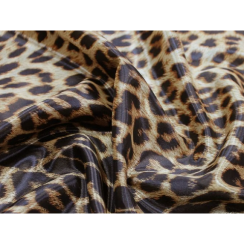 PANTHER ANIMAL SATIN CHIFFON