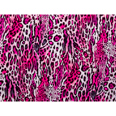 TEXTURED LEOPARD SMOOTH VELVET cerise