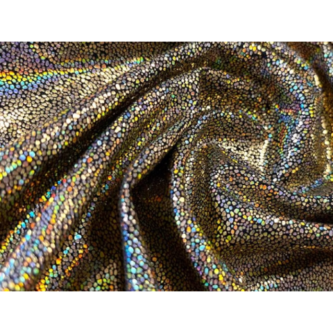 ILLUSION FOIL ON LIGHT WEIGHT LYCRA gold on black