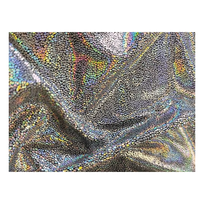 ILLUSION FOIL ON LIGHT WEIGHT LYCRA silver on black