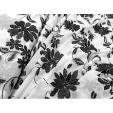 BOTANIC STRETCH NET black on white*